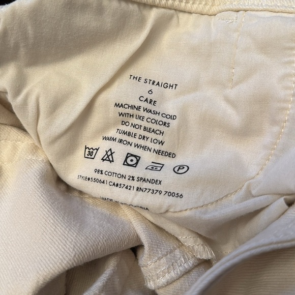 Ann Taylor The Straight cream denim jeans size 6 - Picture 5 of 6